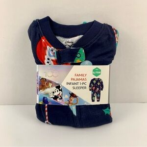 Disney 100 Years Unisex Infant 1pc Sleeper Family Pajamas Size 6-9 Months
